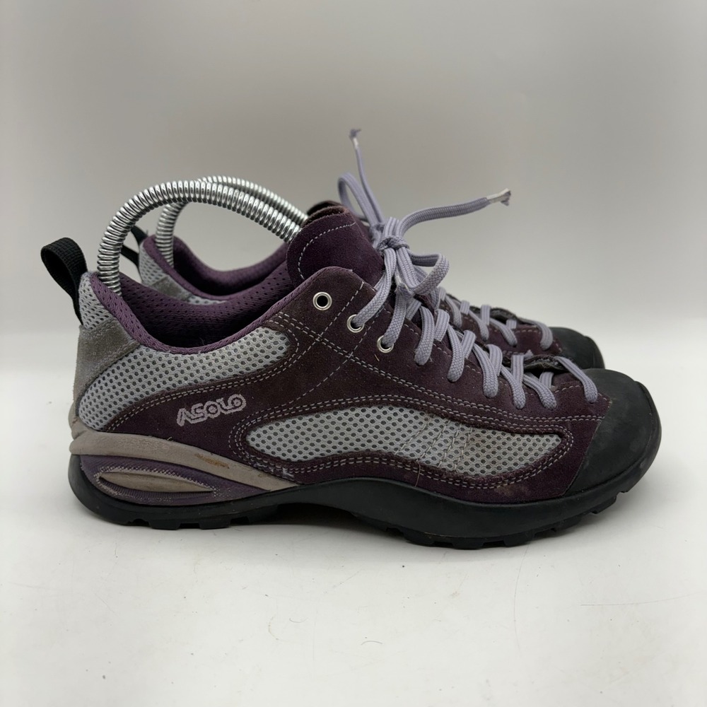 Asolo Womens Suede Mesh Vibram Sole Hiking Shoes Trail Sneakers Size 39 US 8-8.5